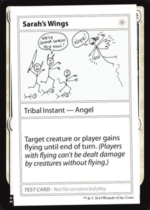■エンブレムあり■《Sarah's Wings(Play Test Card)》[Mystery Booster Playtest Cards] 白R